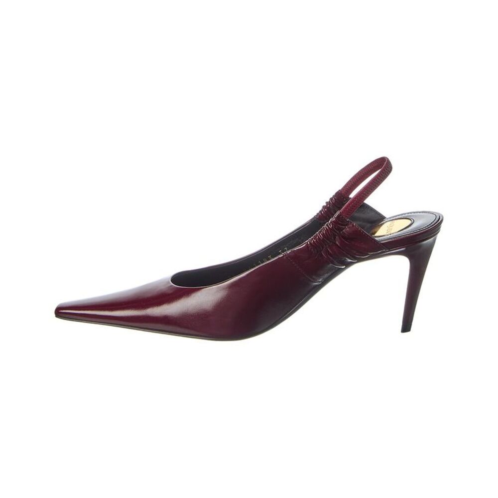Saint Laurent Anne Marie Leather Slingback Pump, Red - Picture 2 of 5